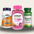 Combo Belleza y Vitalidad Mujer: Centrum, Biotina y Omega 3