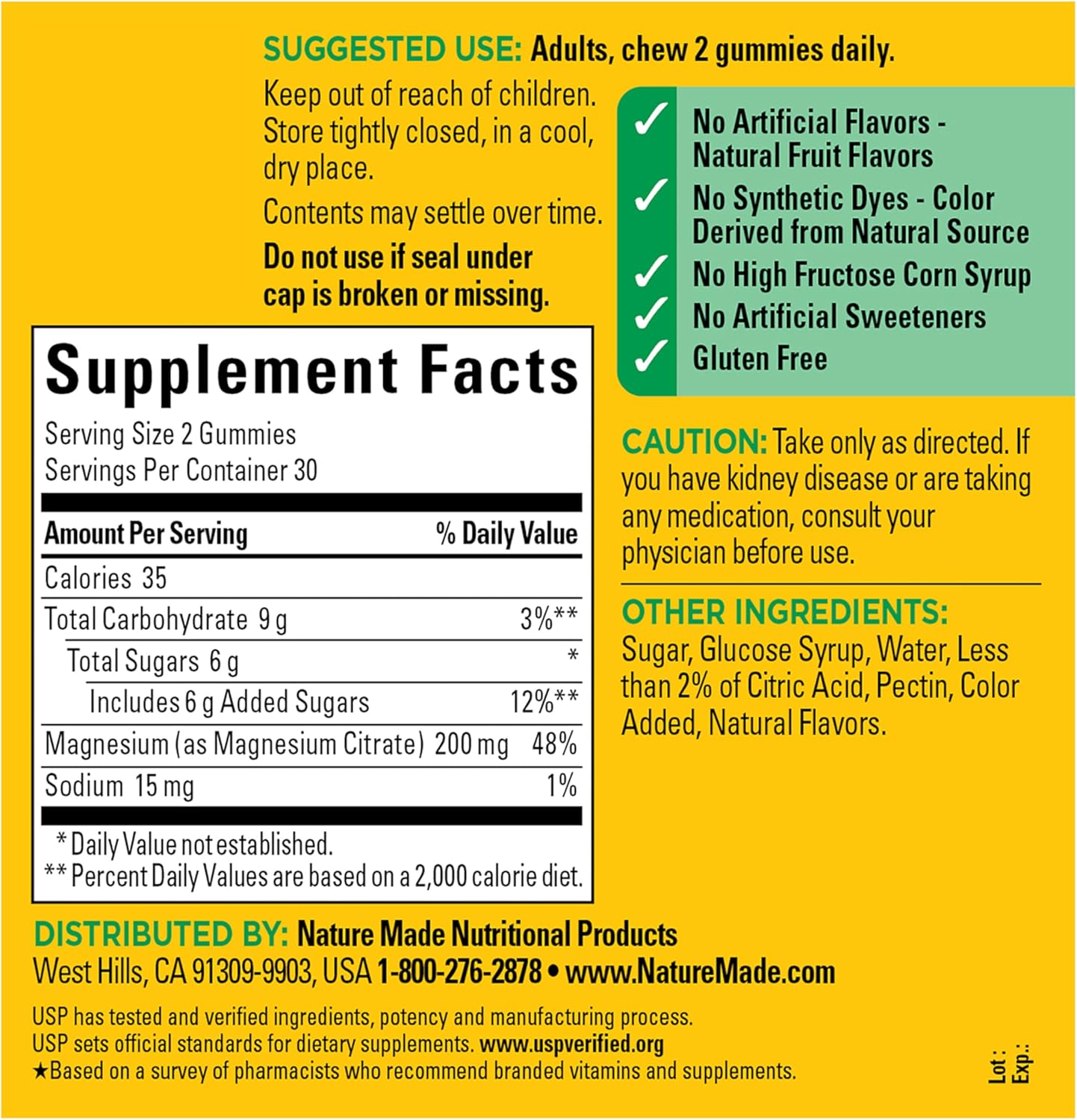 Nature Made - Citrato de Magnesio Gomitas