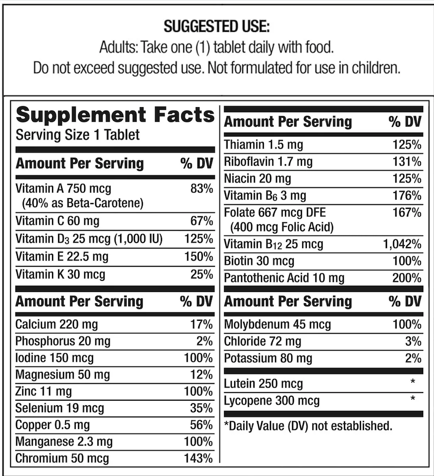 Centrum - Multivitamínico para adultos 50 +