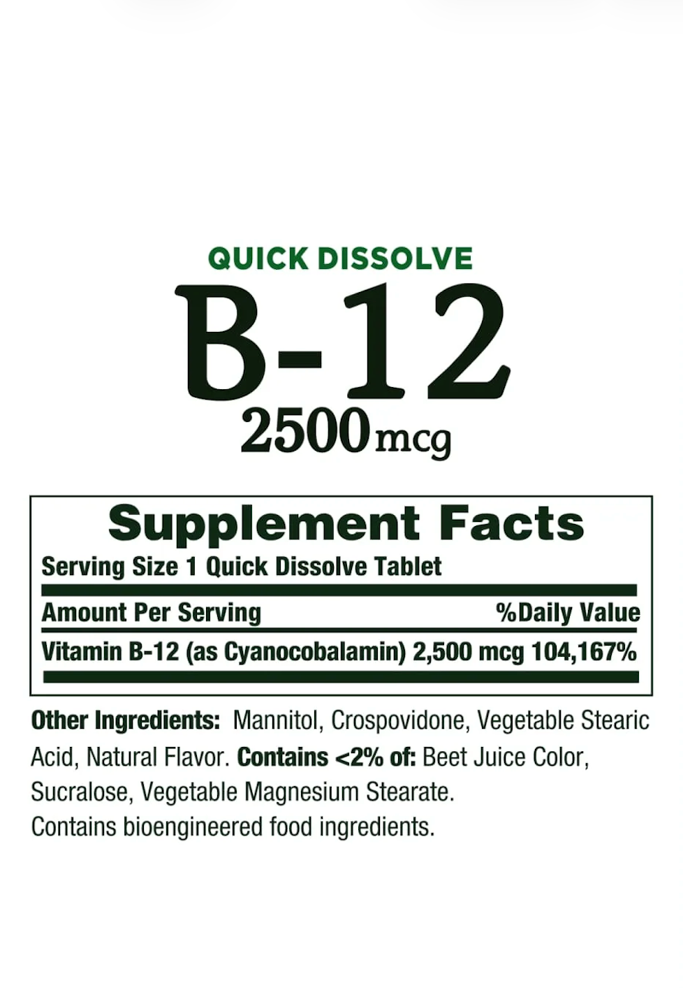 Nature's Bounty - Vitamina B12