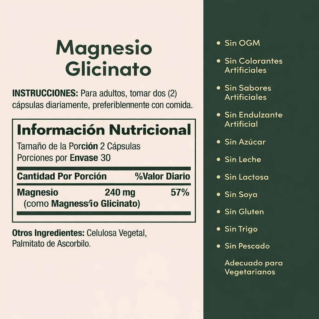Glicinato de Magnesio Natures bounty